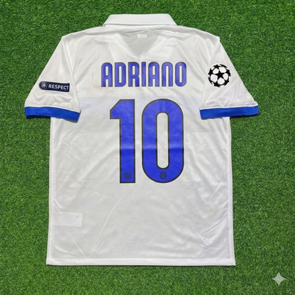 Adriano Inter 2009/2010 White Retro Football Jersey