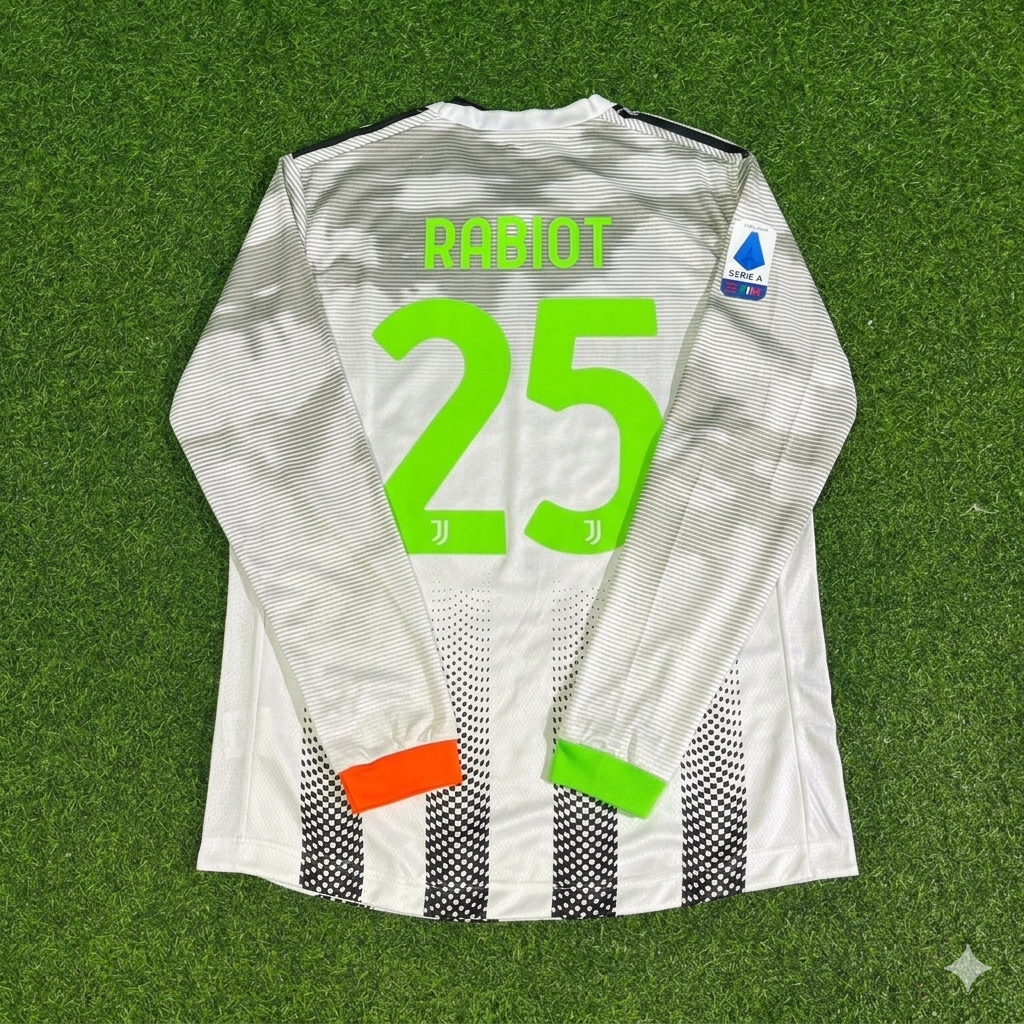 Adrien Rabiot #25 Juventus 2019-2020 Long Sleeve Retro Football Jersey