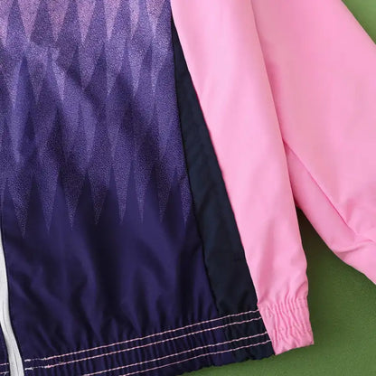 Germany Deutschland Double Sides Windbreaker - Reversible Jacket White Pink