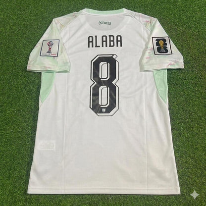 David Alaba Austria White 2026 World Cup Football Jersey