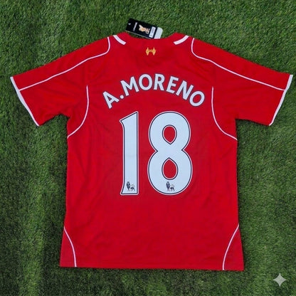 Alberto Moreno  18- Liverpool 2014/15 Home Retro Kit Jersey Trikot Maillot Soccer Shirt