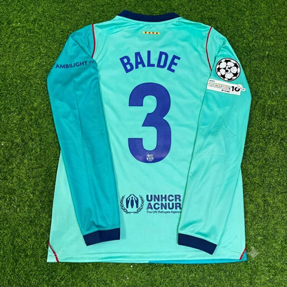 Alejandro Balde #3 Barcelona 2027 New Season Long Sleeve Jersey Trikot Maillot Soccer Shirt