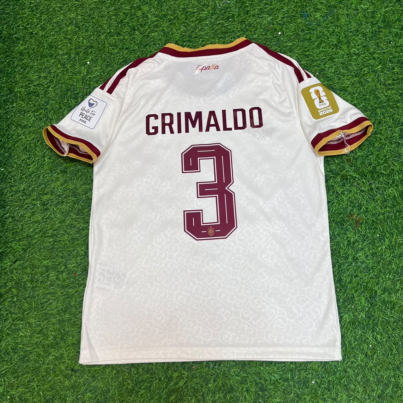 Alejandro Grimaldo 3- Spain 2026 World Cup Away Football Jersey