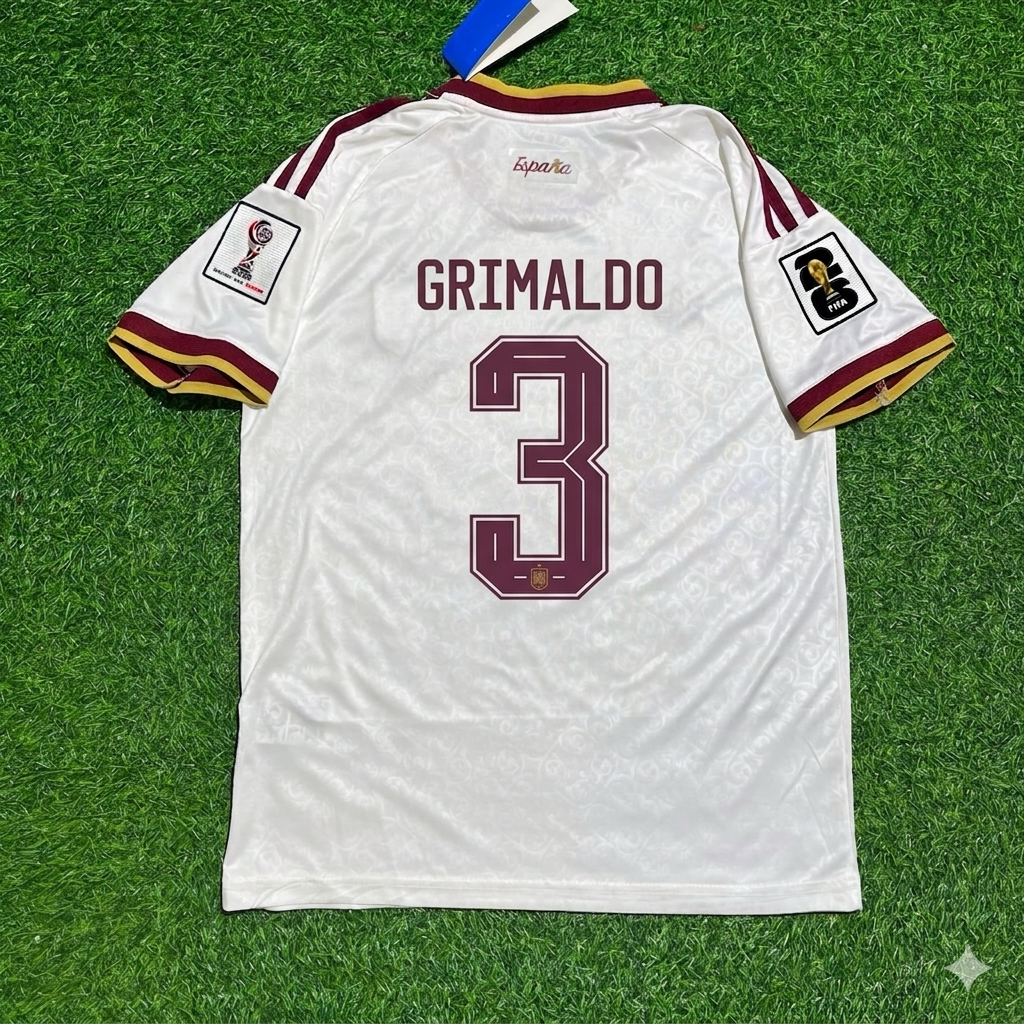 Alejandro Grimaldo 3- Spain 2026 World Cup Away Football Jersey