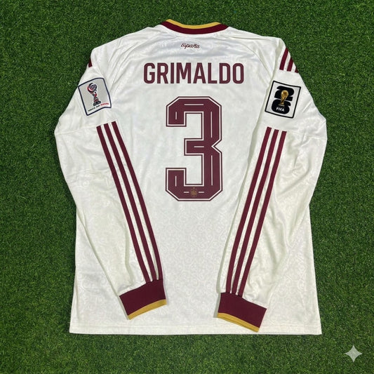 Alejandro Grimaldo #3 Spain 2026 World Cup Away Long Sleeve Jersey Trikot Maillot