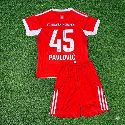 Aleksandar Pavlović #45 Bayern München 2025/26 Heim Trikot für Kinder Neue Saison