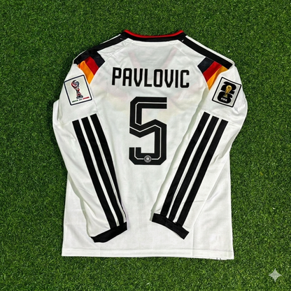 Aleksandar Pavlovic #5- Germany 2026 World Cup  Long Sleeve Home Football Jersey Kit