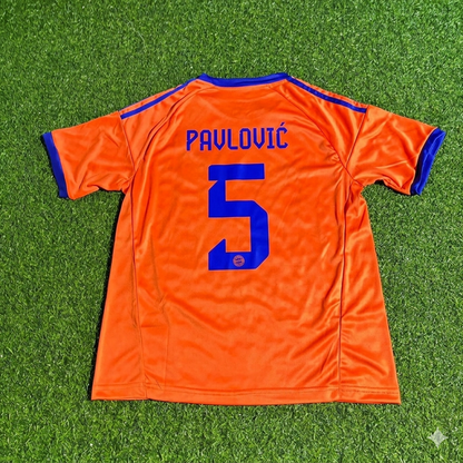 Aleksander Pavlovic #5 Germany 2026 Orange Football Jersey