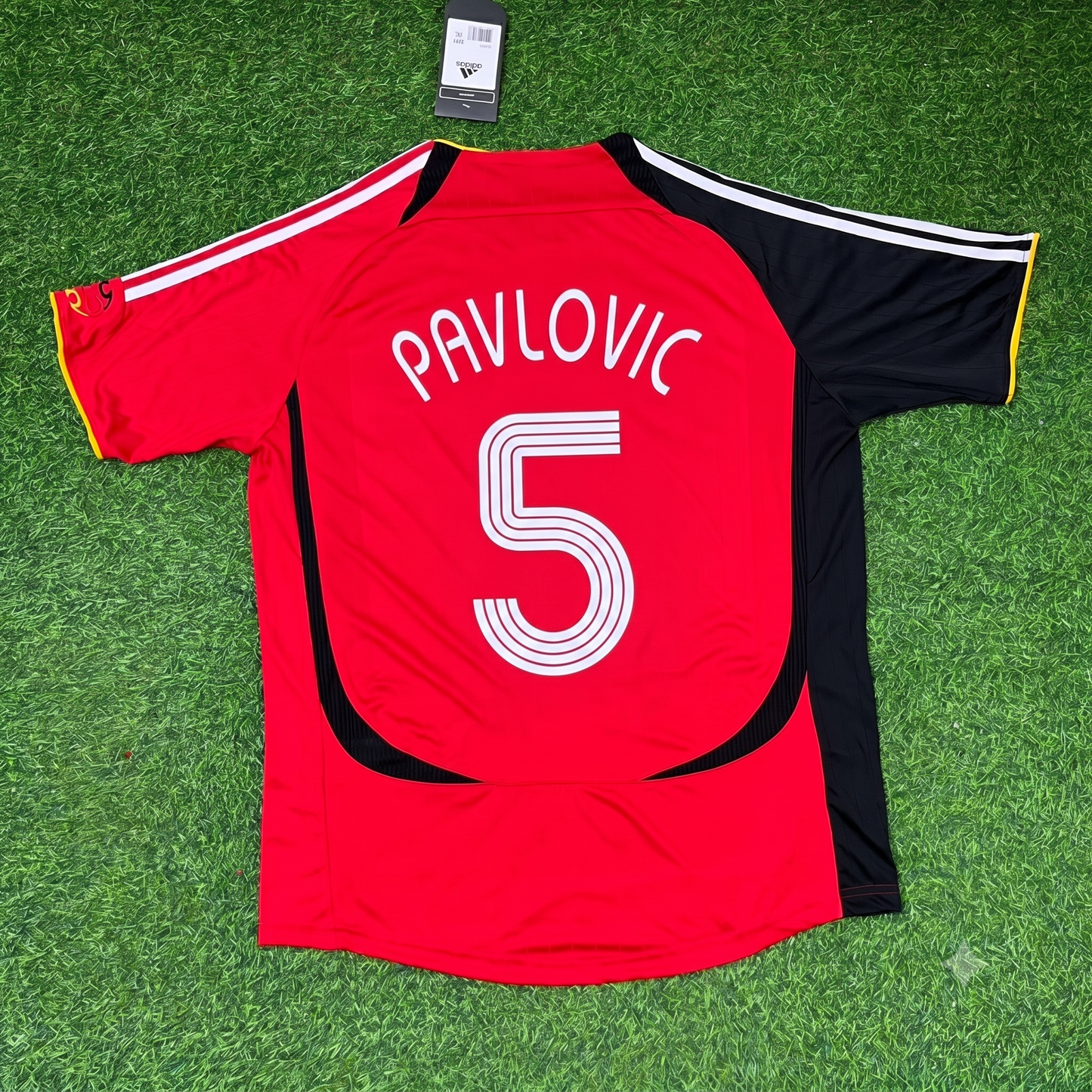 Aleksandar Pavlovic Germany Red Black Retro Football Jersey