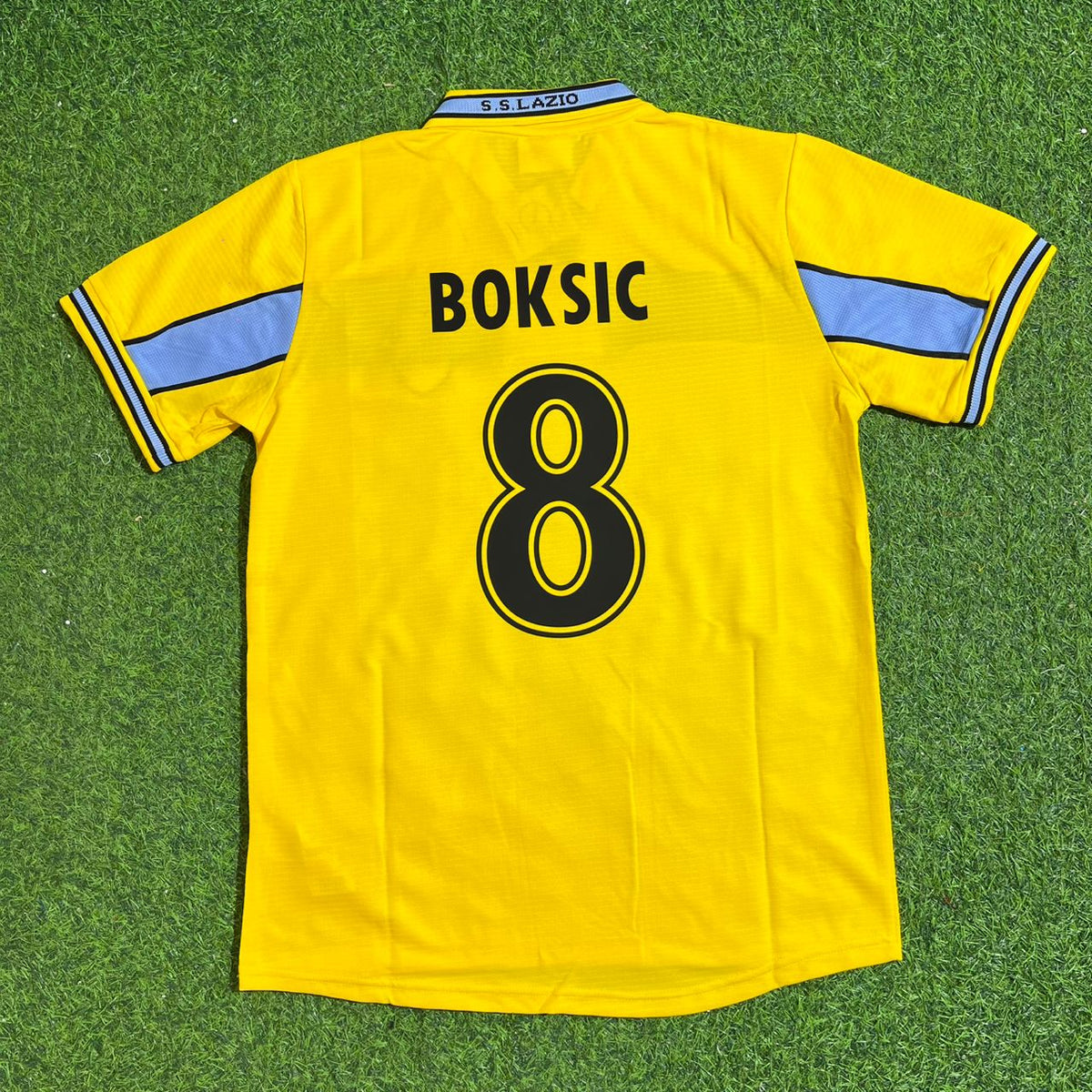 Alen Boksic Lazio 1998-2000 Yellow Retro Football Jersey