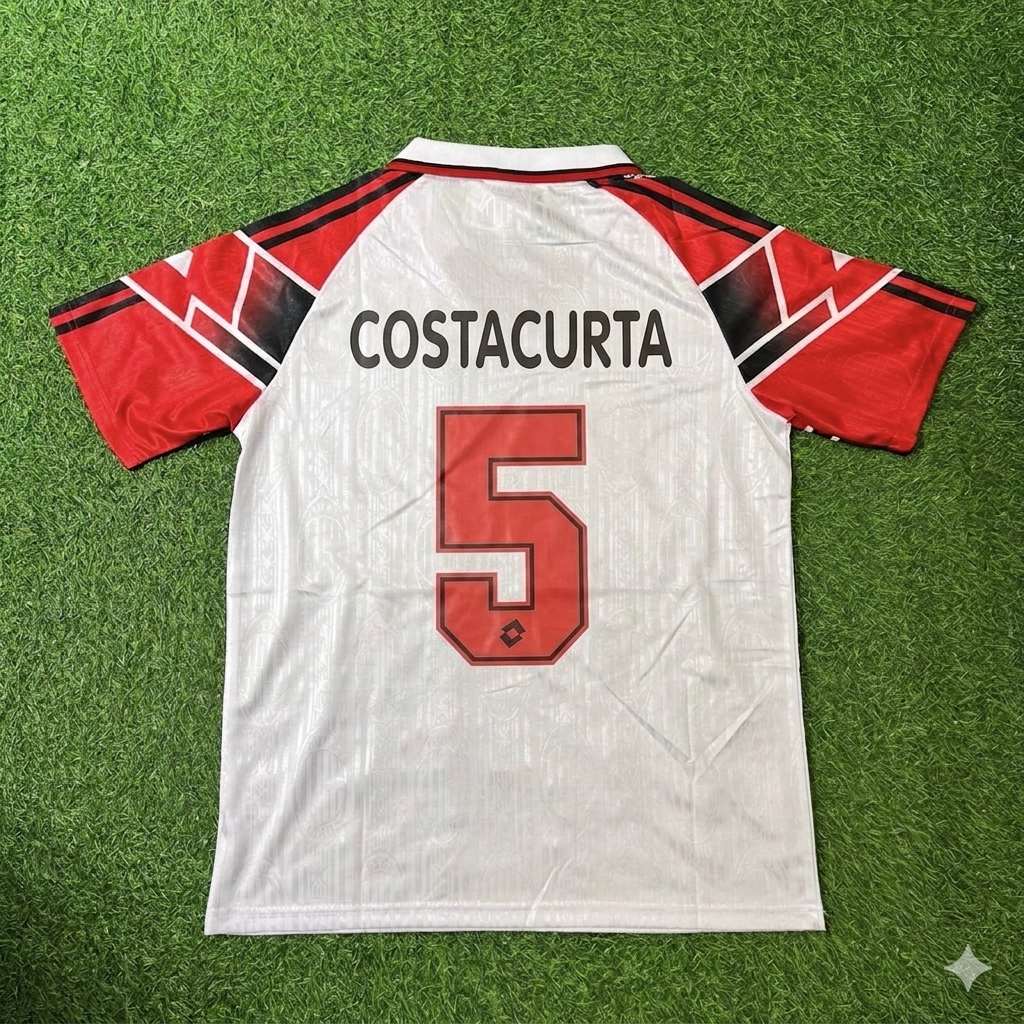 Alessandro Costacurta #5 AC Milan 1997 Away Retro Football Jersey