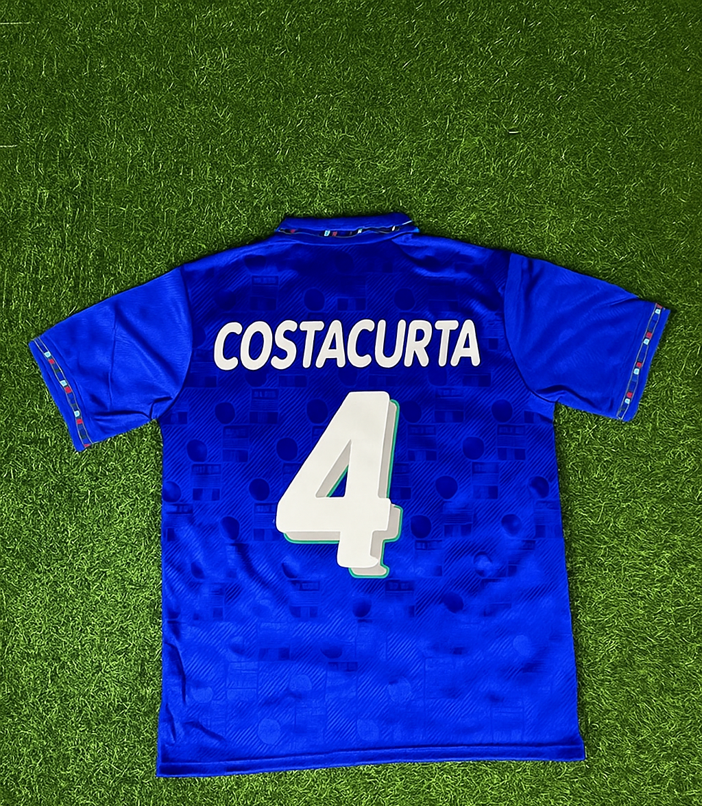 Alessandro Costacurta 1994 World Cup Italy Retro Jersey Maillot Trikot Maglia Soccer Shirt