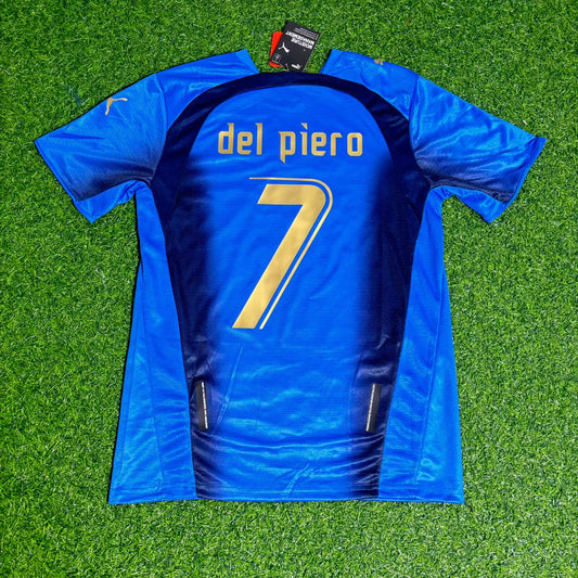 Alessandro del Piero 7  - Italy 2006 World Cup Final Retro Jersey Maillot Trikot Maglia Soccer Shirt