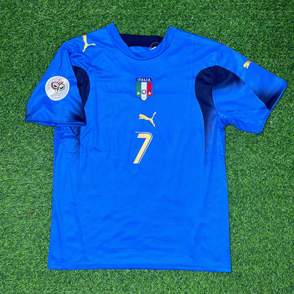 Alessandro Del Piero Italy 2006 World Cup Final Retro Football Jersey