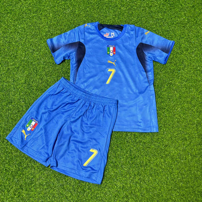 Maillot de football rétro pour enfant Alessandro Del Piero 7 - Italie, finale de la Coupe du Monde 2006