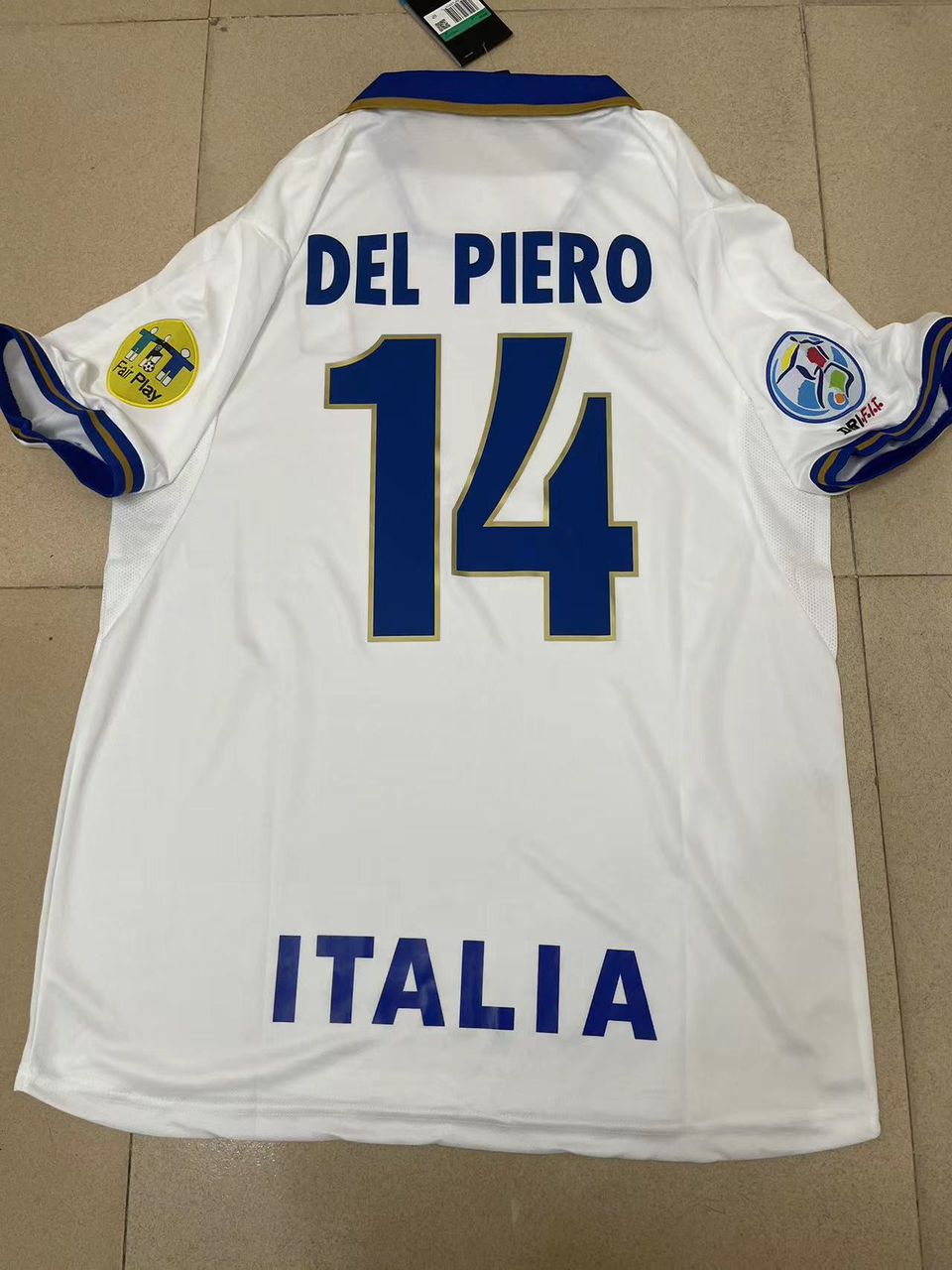 Alessandro del Piero Italie EURO 1996 Maillot rétro blanc