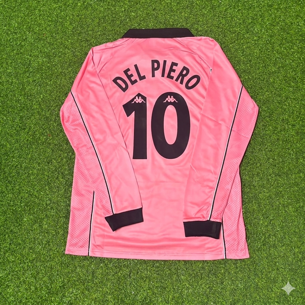 Alessandro Del Piero #10 Juventus 1995 Pink Maglia Kit Jersey Trikot Maillot