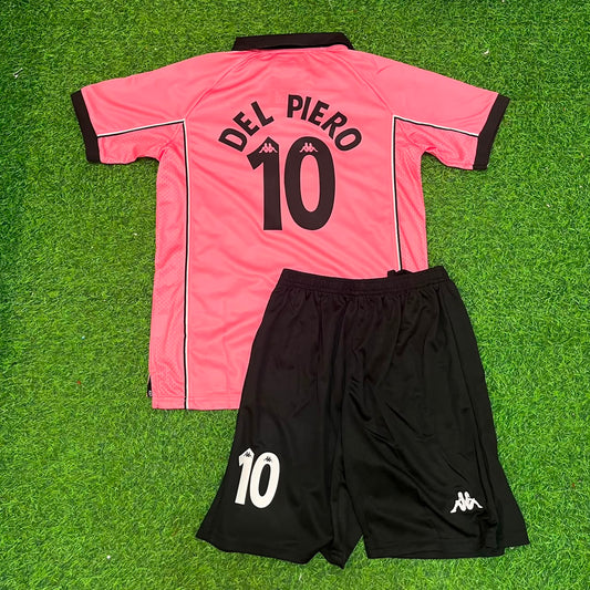 Alessandro Del Piero #10 Juventus 1996–1998 Retro Pink Kids Football Jersey