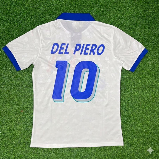 Alessandro Del Piero Italy White Retro Football Jersey Trikot Maillot