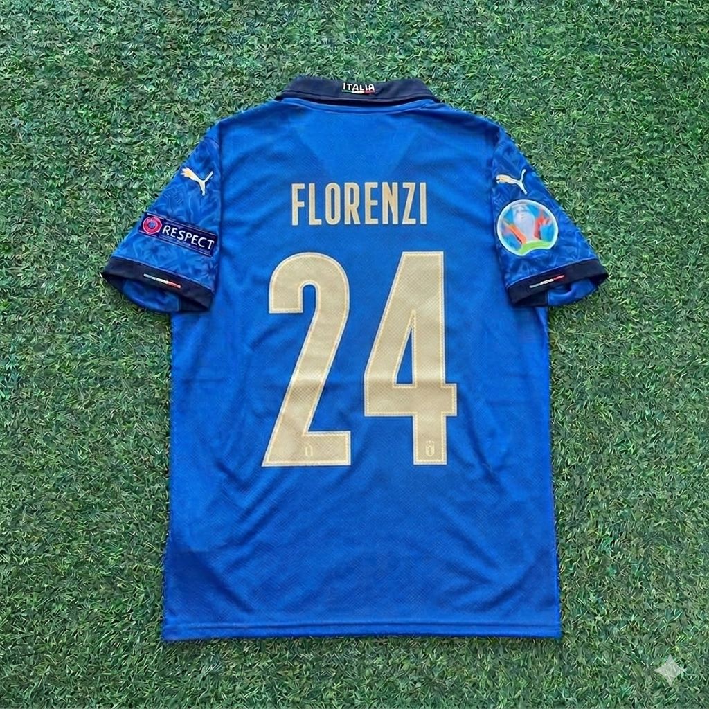 Alessandro Florenzi #24 Italy EURO 2020 Final Retro Soccer Jersey – | Trikot | Maillot Soccer Shirt
