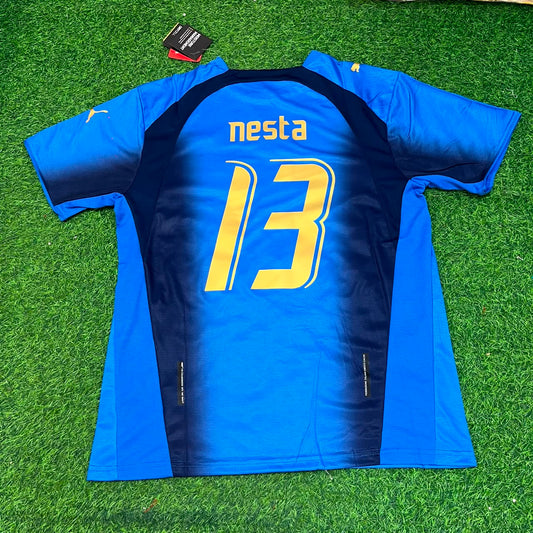 Alessandro Nesta 13 - Italy 2006 World Cup Final Retro Jersey Maillot Trikot Maglia Soccer Shirt