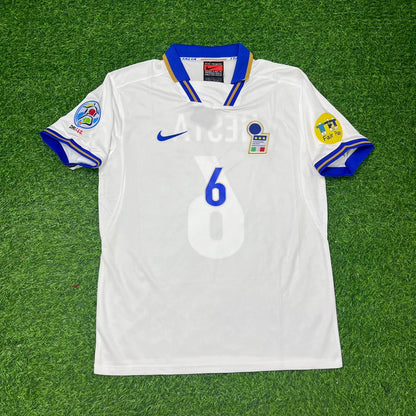 Alessandro Nesta #6 Italy EURO 1996 White Retro Jersey