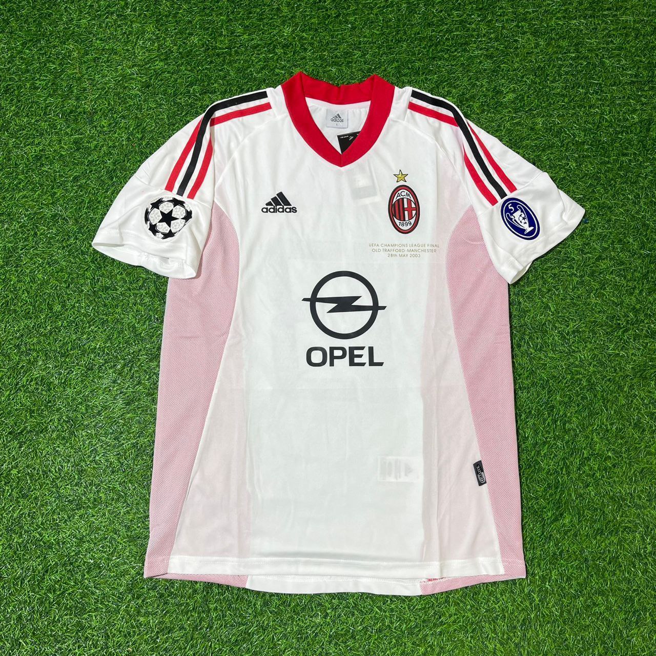 Alessandro Nesta AC Milan 2003 Champions League Final White Retro Football Jersey