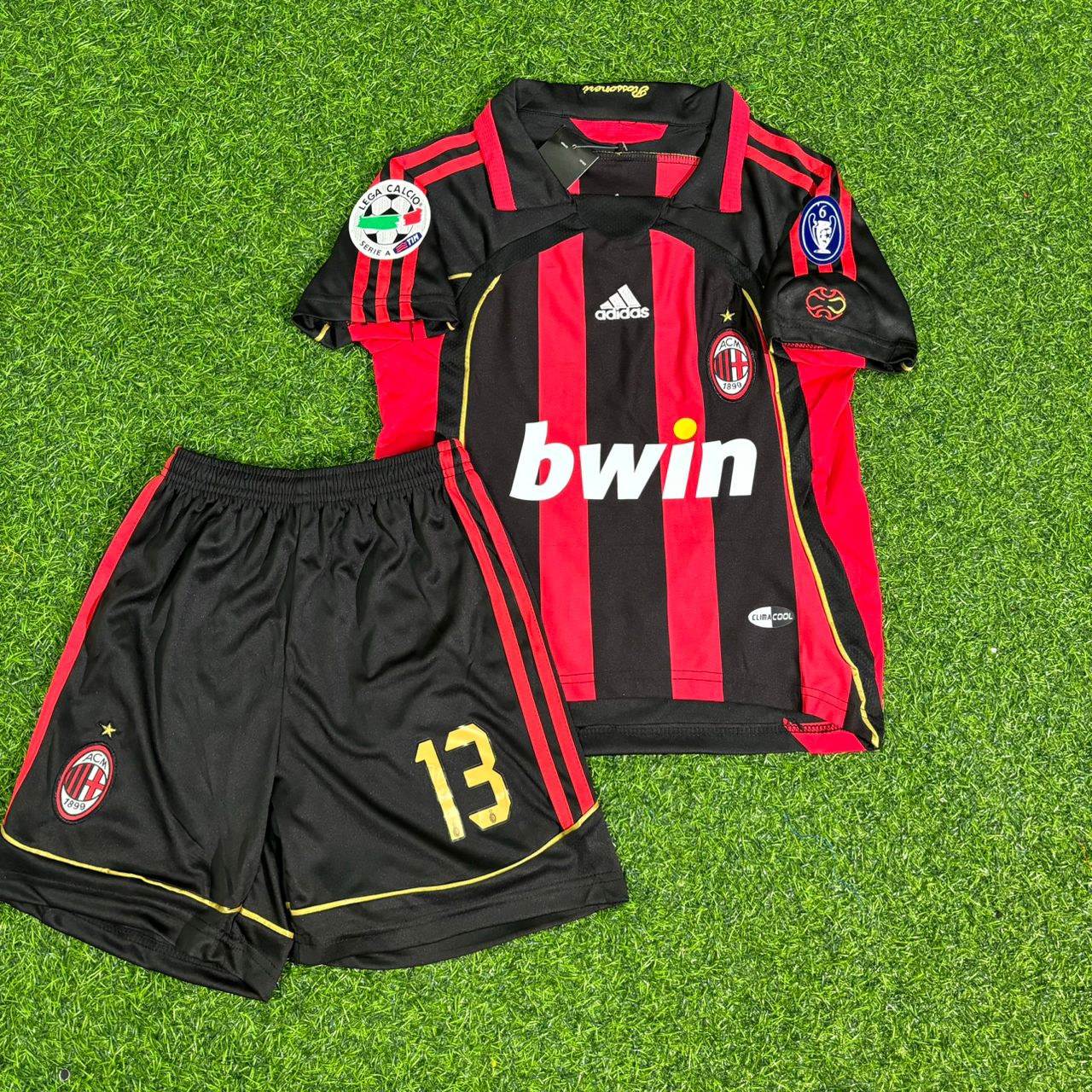 Alessandro Nesta AC Milan 2006-2007 Retro Kids Soccer Jersey Kinder Trikot