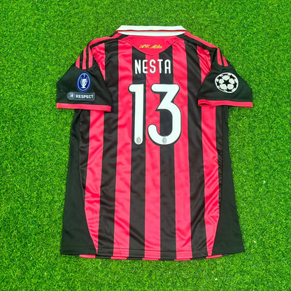 Alessandro Nesta #13– AC Milan 2009-10 Retro Kit Jersey – | KinderTrikot | Maillot Enfant Soccer Shirt