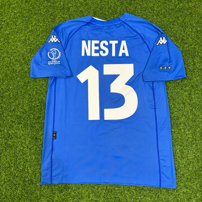 Alessandro Nesta #13 Italy 2002 World Cup Home Retro Jersey