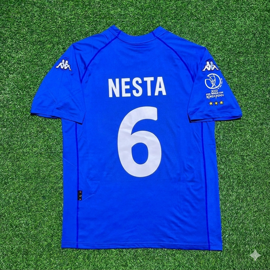 Alessandro Nesta #6 Italy 2002 World Cup Home Retro Jersey