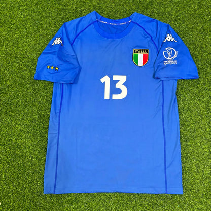 Alessandro Nesta #13 Italy 2002 World Cup Home Retro Jersey