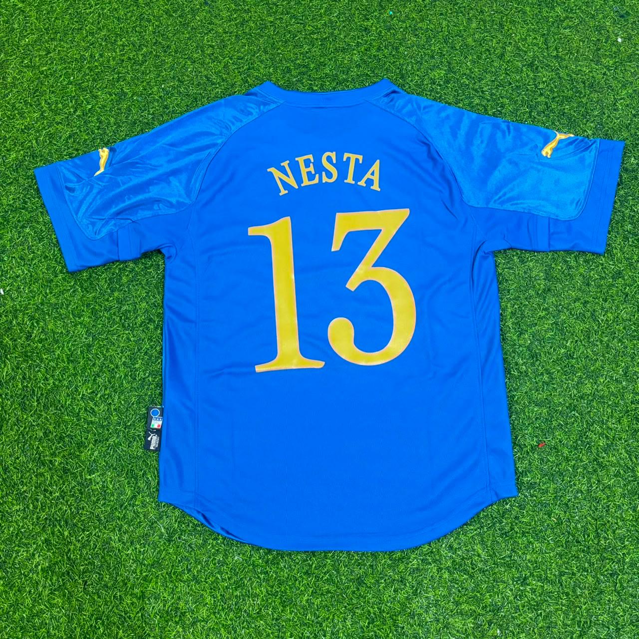 Alessandro Nesta Italy 2004-2005 World Cup Home Retro Jersey