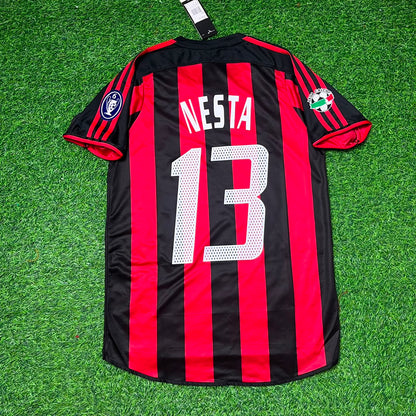 Alessandro Nesta Milan 2003/2004 Home Retro Football Jersey