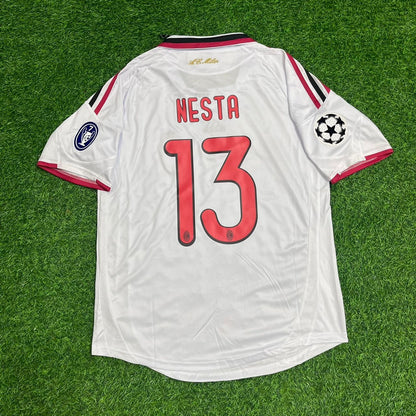 Alessandro Nesta Milan 2009 2010 Saison Blanc Rétro Maillot Trikot Maillot