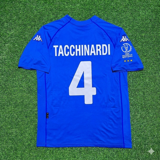 Alessio Tacchinardi #4 Italy 2002 World Cup Home Retro Jersey