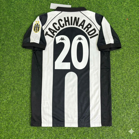 Alessio Tacchinardi 20 - Juventus Home 1997/1998 Retro Kit Jersey Maillot Trikot Soccer Shirt