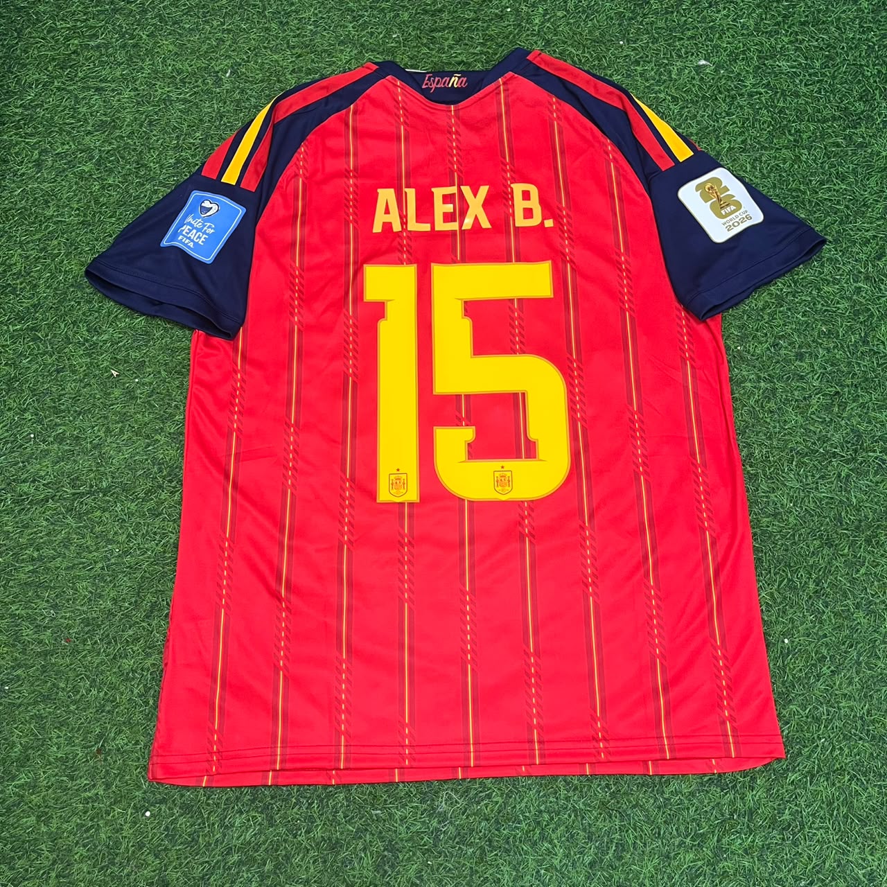 Maillot de football domicile Alex Baena #15 Espagne Coupe du Monde 2026