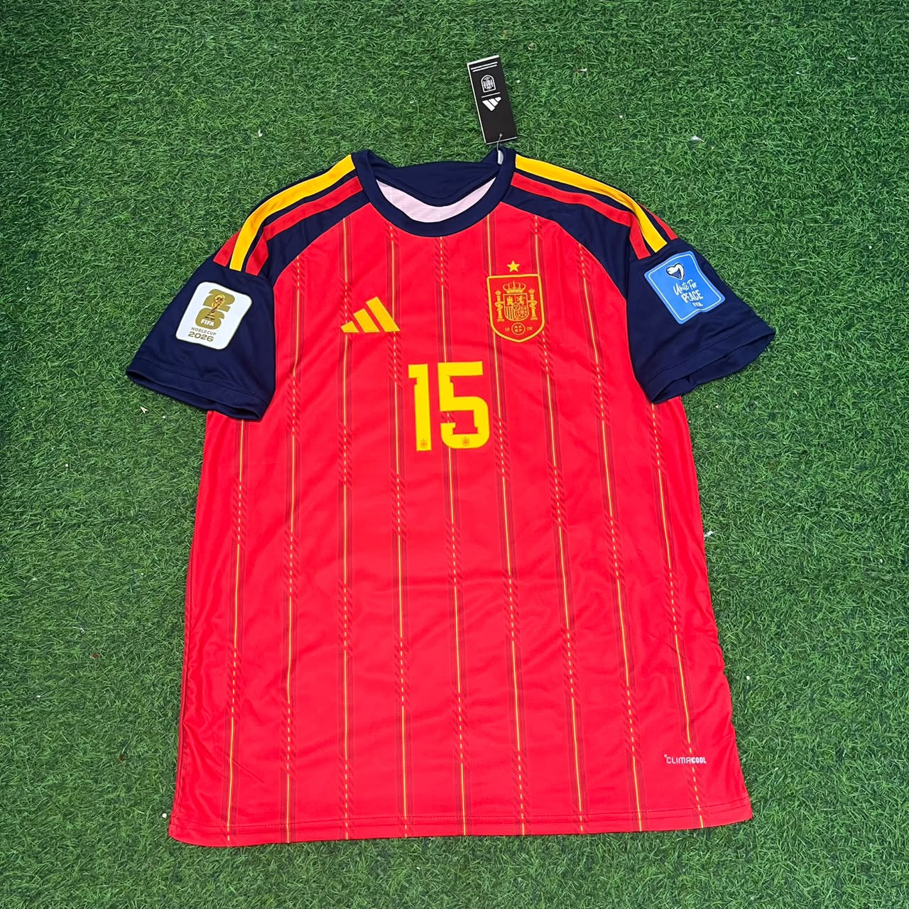 Maillot de football domicile Alex Baena #15 Espagne Coupe du Monde 2026