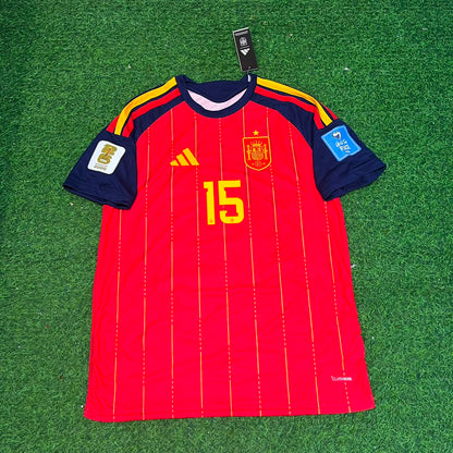 Maillot de football domicile Alex Baena #15 Espagne Coupe du Monde 2026
