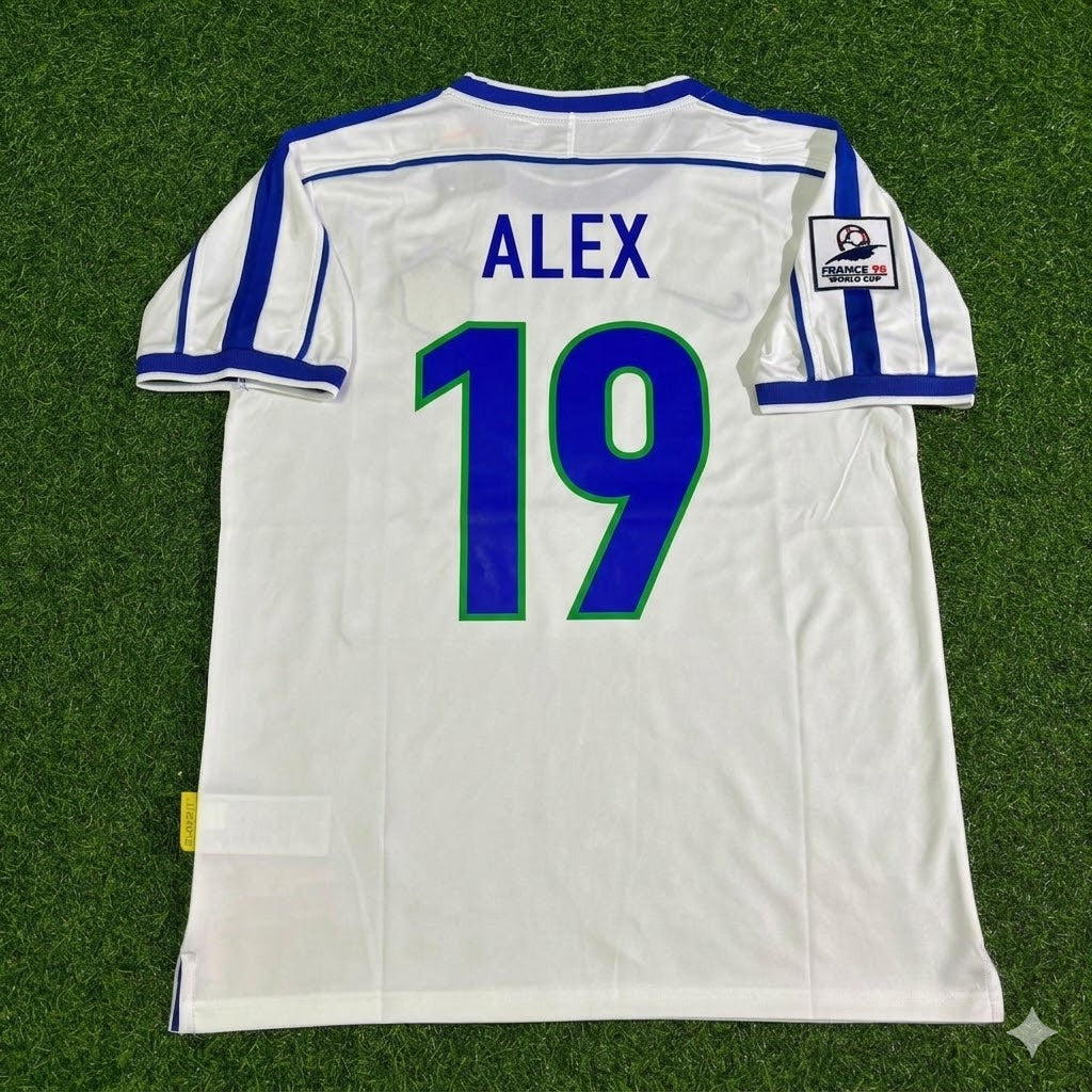 Alex De Souza #19 Brazil 1998 World Cup Retro Football Jersey