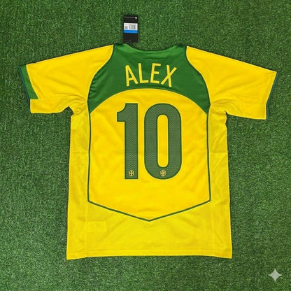 Alex de Souza 10– Brazil 2004–2006 Retro Kit Jersey – | Trikot | Maillot Soccer Shirt