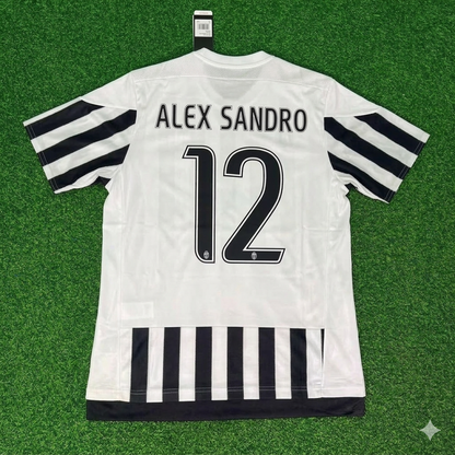 Alex Sandro 12-Juventus 2015-2016 Retro Home Football Jersey Trikot