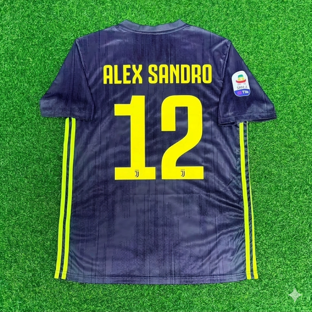 Maillot de football rétro domicile Alex Sandro #12 Juventus 2017-2018