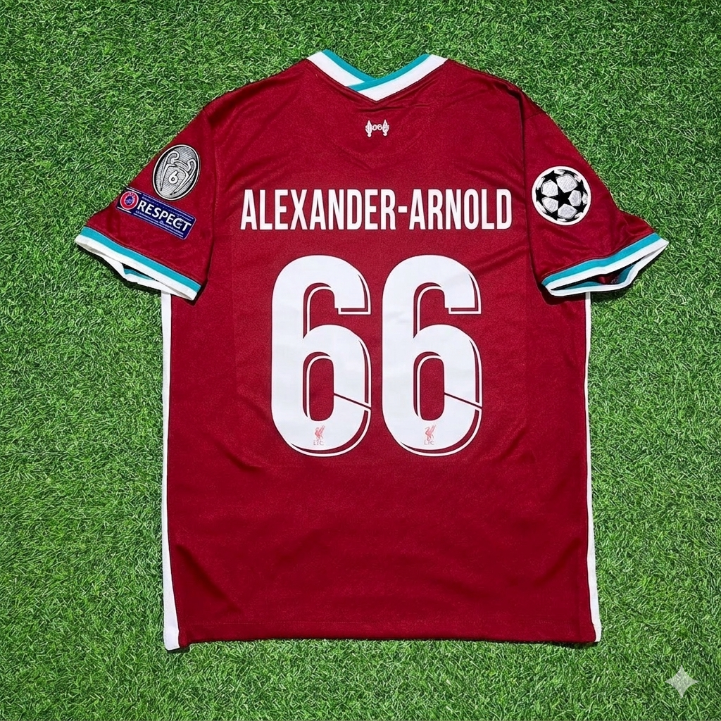 Trent Alexander-Arnold 66# Liverpool 2019 2020 Home Retro Football Jersey