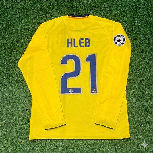 Alexander Hleb FC Barcelona 08/09 Season Yellow Away Retro Jersey Trikot Soccer Shirt