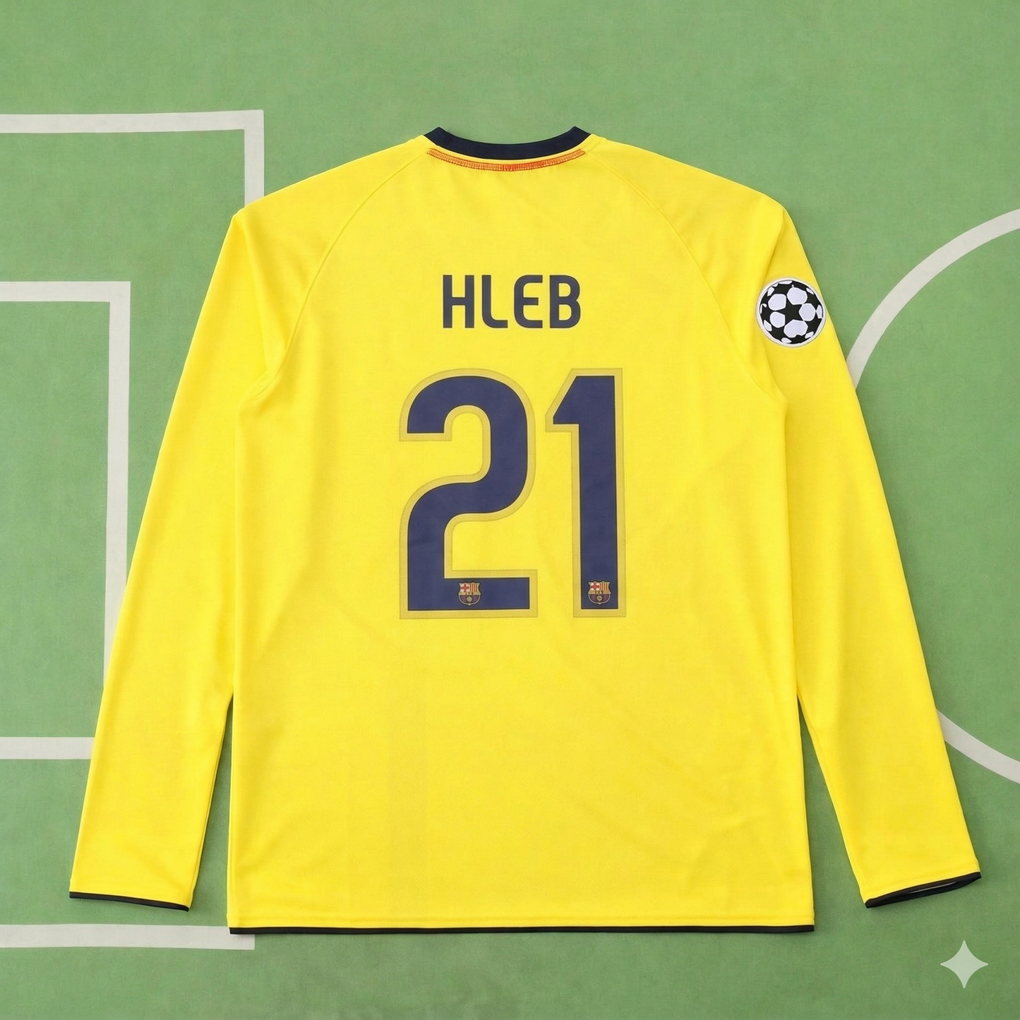 Alexander Hleb FC Barcelone Saison 08/09 Maillot Rétro Extérieur Jaune Maillot de Football