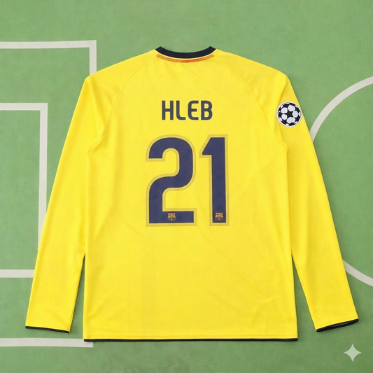Alexander Hleb FC Barcelona 08/09 Season Yellow Away Retro Jersey Trikot Soccer Shirt