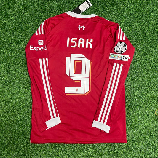 Alexander Isak Liverpool 2025 Neues Saison Langarm-Fußballtrikot