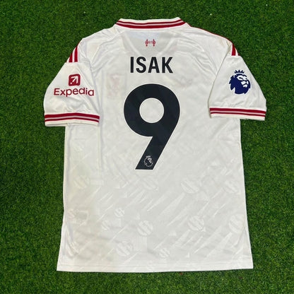 Alexander Isak #9 Liverpool New Season 2027 White Away Football Jersey Kit